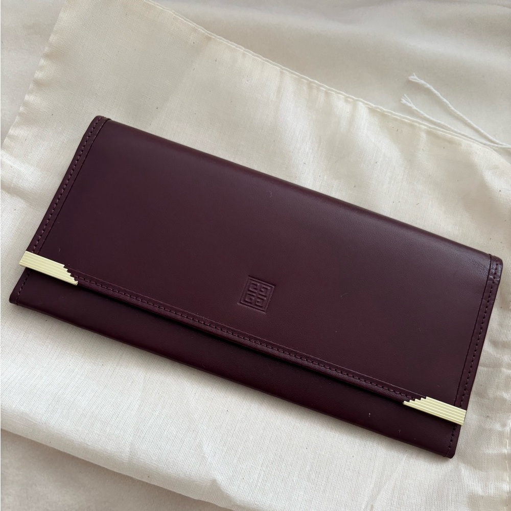 Vintage Givenchy Burgundy Leather Wallet
